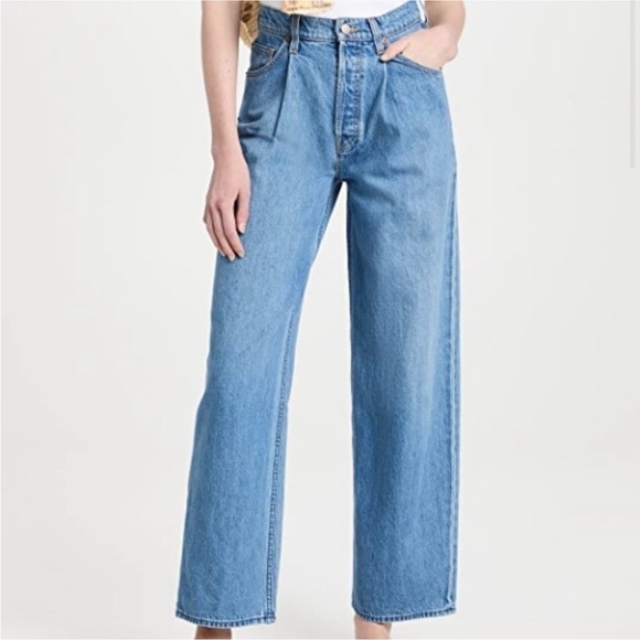 Mother Snacks The Pleated Fun Dip Puddle Jeans - Picture 1 of 1